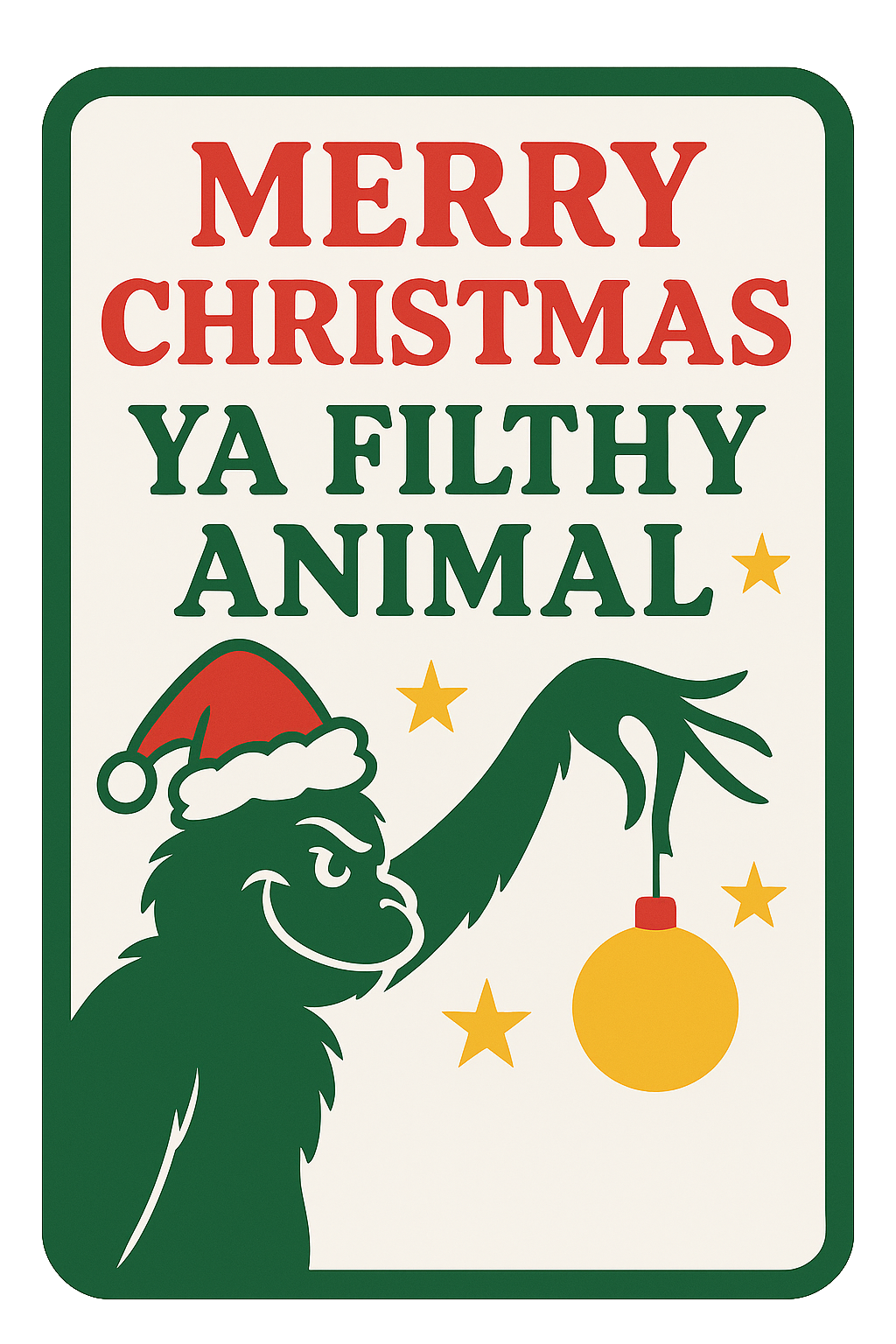 Grinch Filthy Animal LED light box – custom 3D printed – Lit Layer Creations